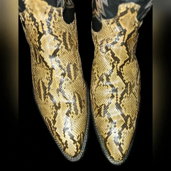 Vintage Panhandle Slim Python Skin Cowboy Boots. EUC! 9.5 D - Picture 6 of 7